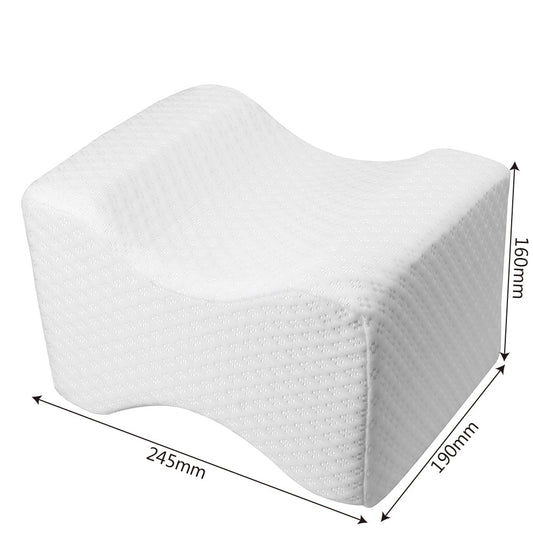 Memory Foam Knee Pillow - Hip & Spine Alignment for Side Sleepers